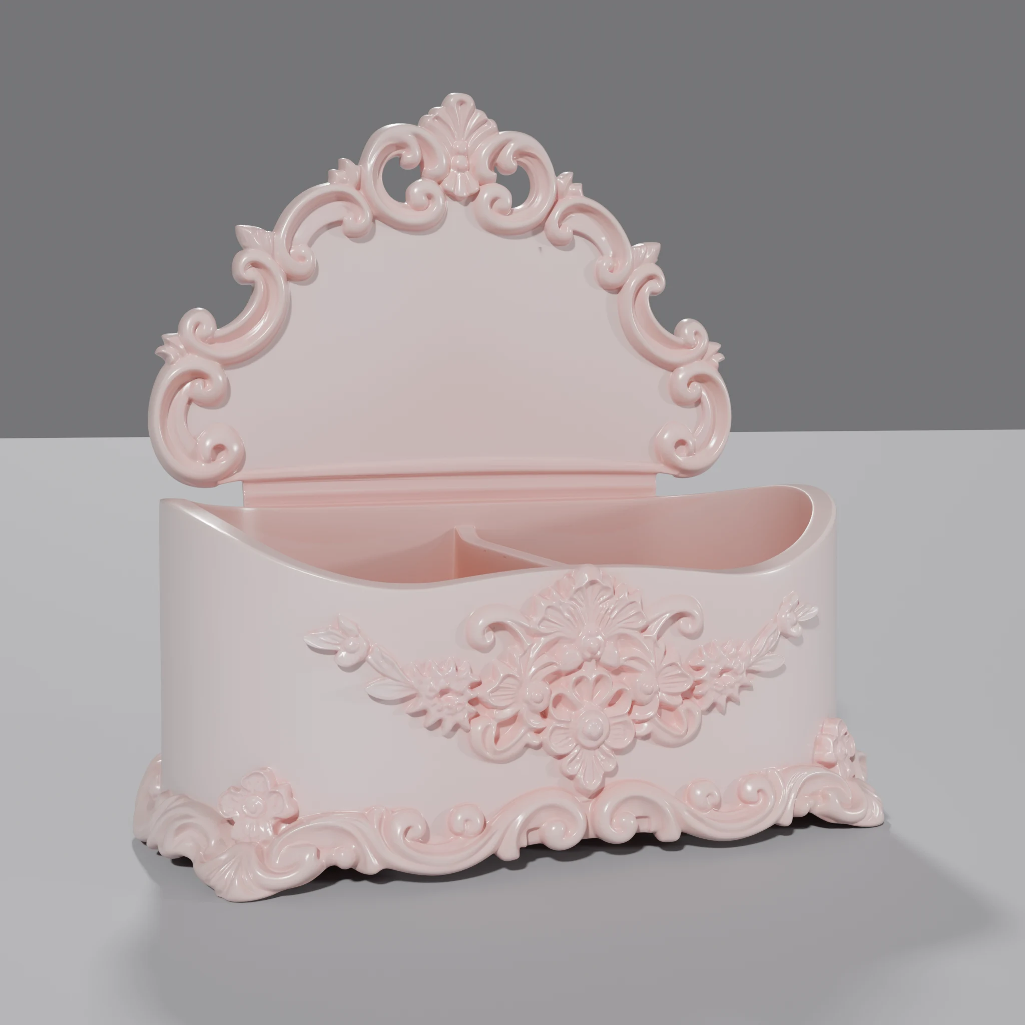 Baroque Vanity Box with Hinged Lid