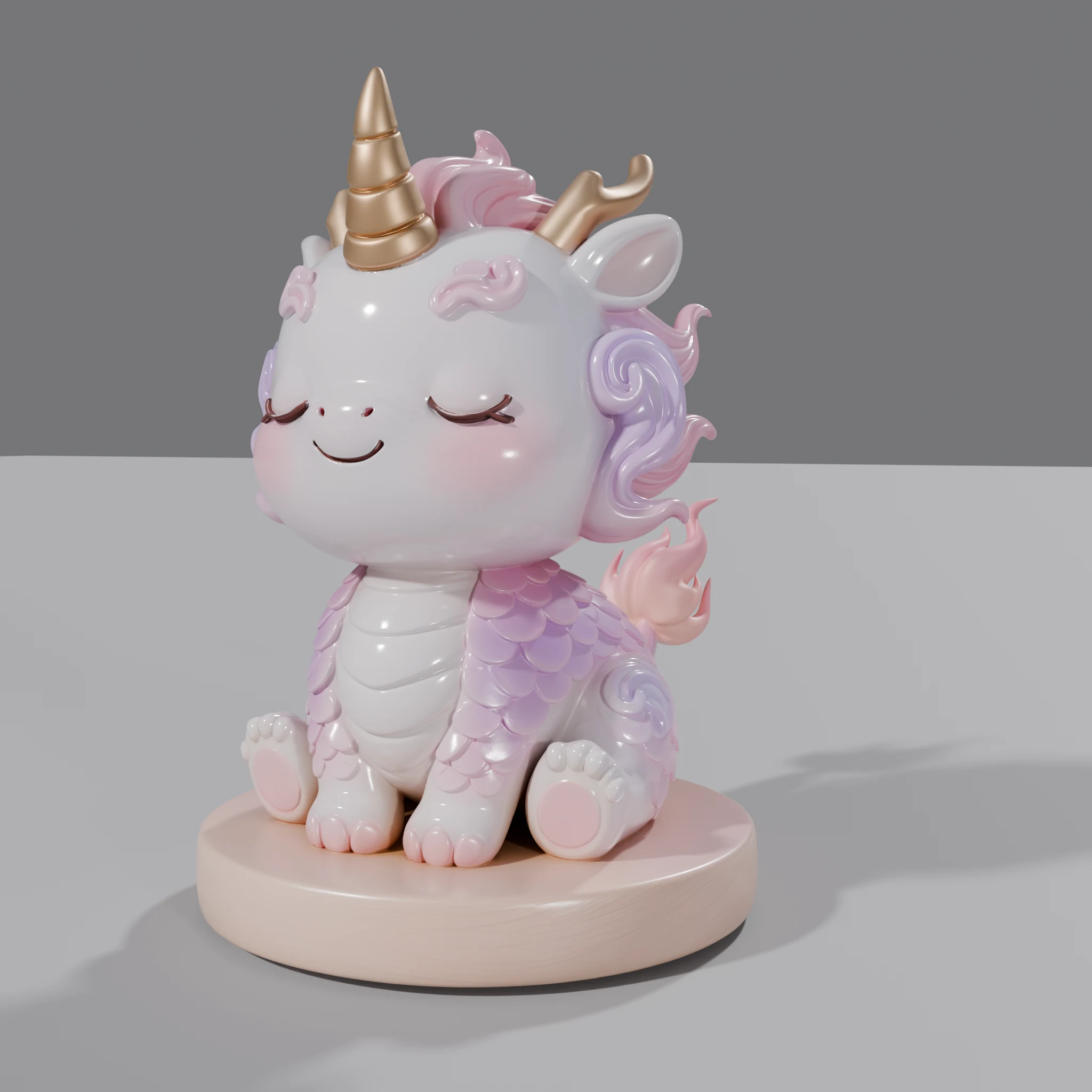 Chibi Dragon-Phoenix Figurine