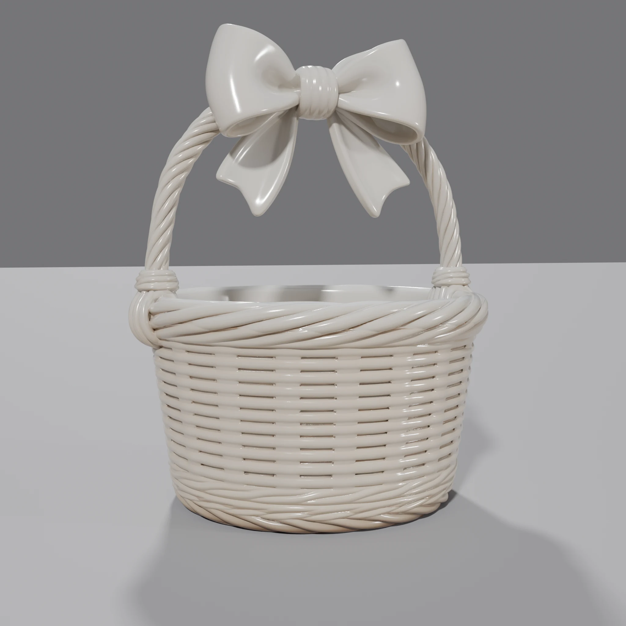 Elegant Woven Basket with Bow
