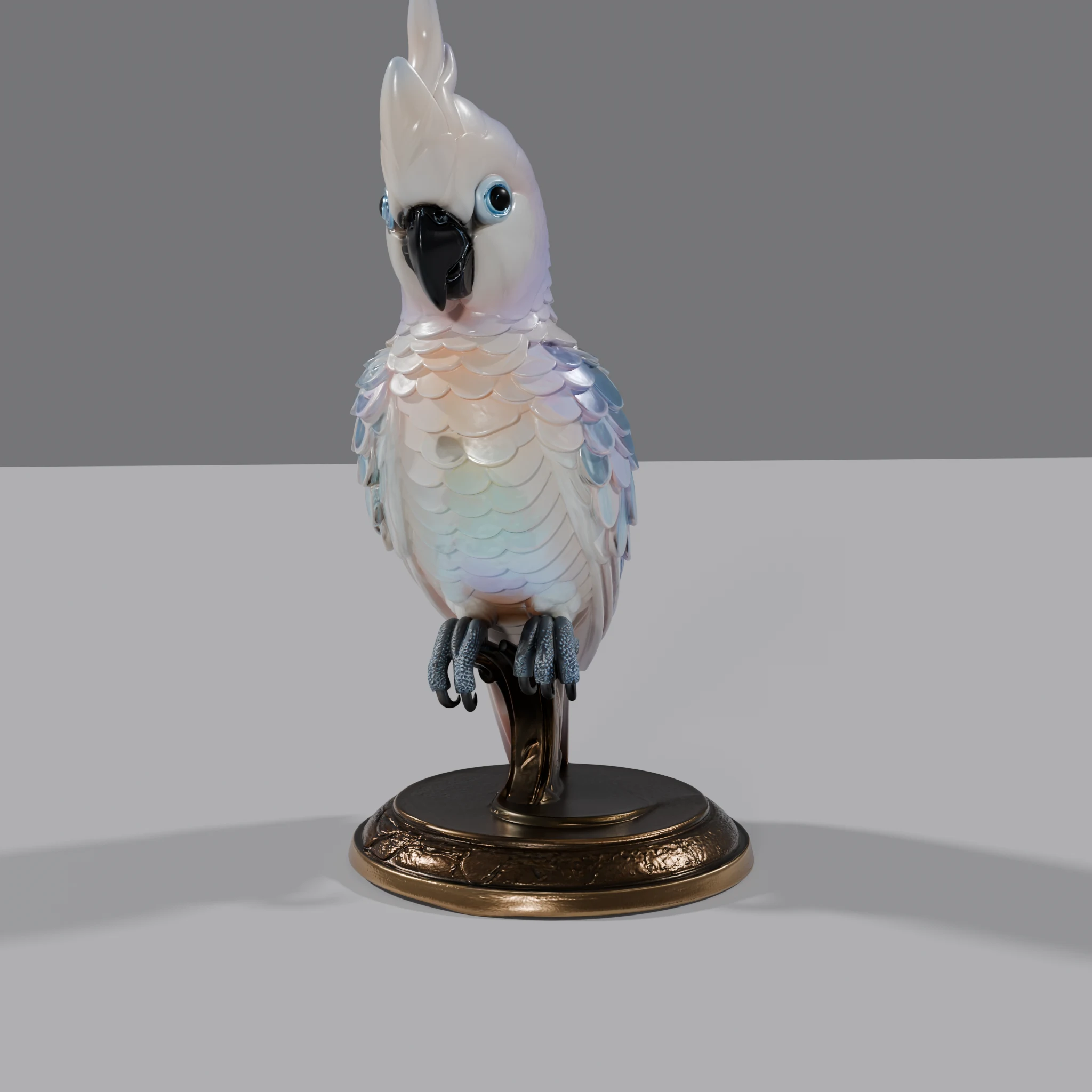 Iridescent Cockatoo Figurine