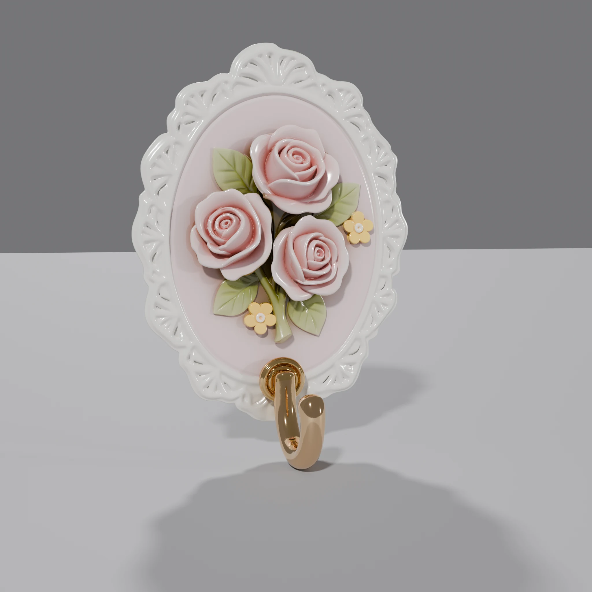 Ornate Rose Wall Hook