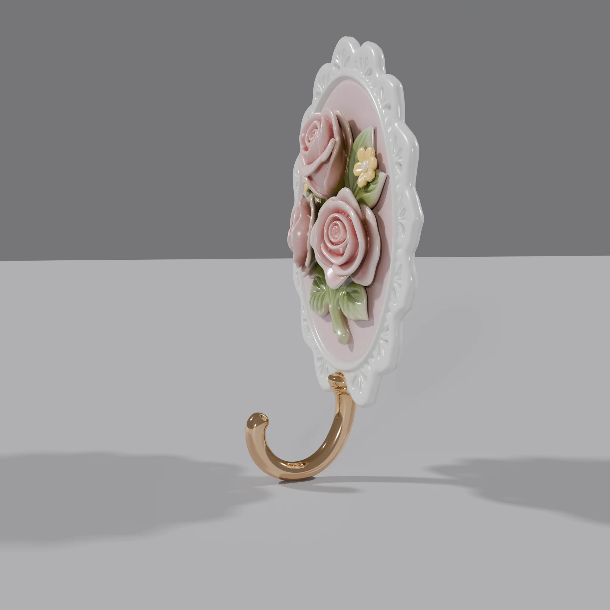 Ornate Rose Wall Hook