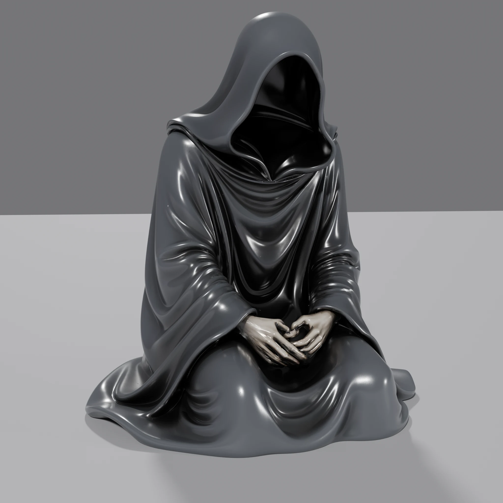 Reclining Hooded Figure