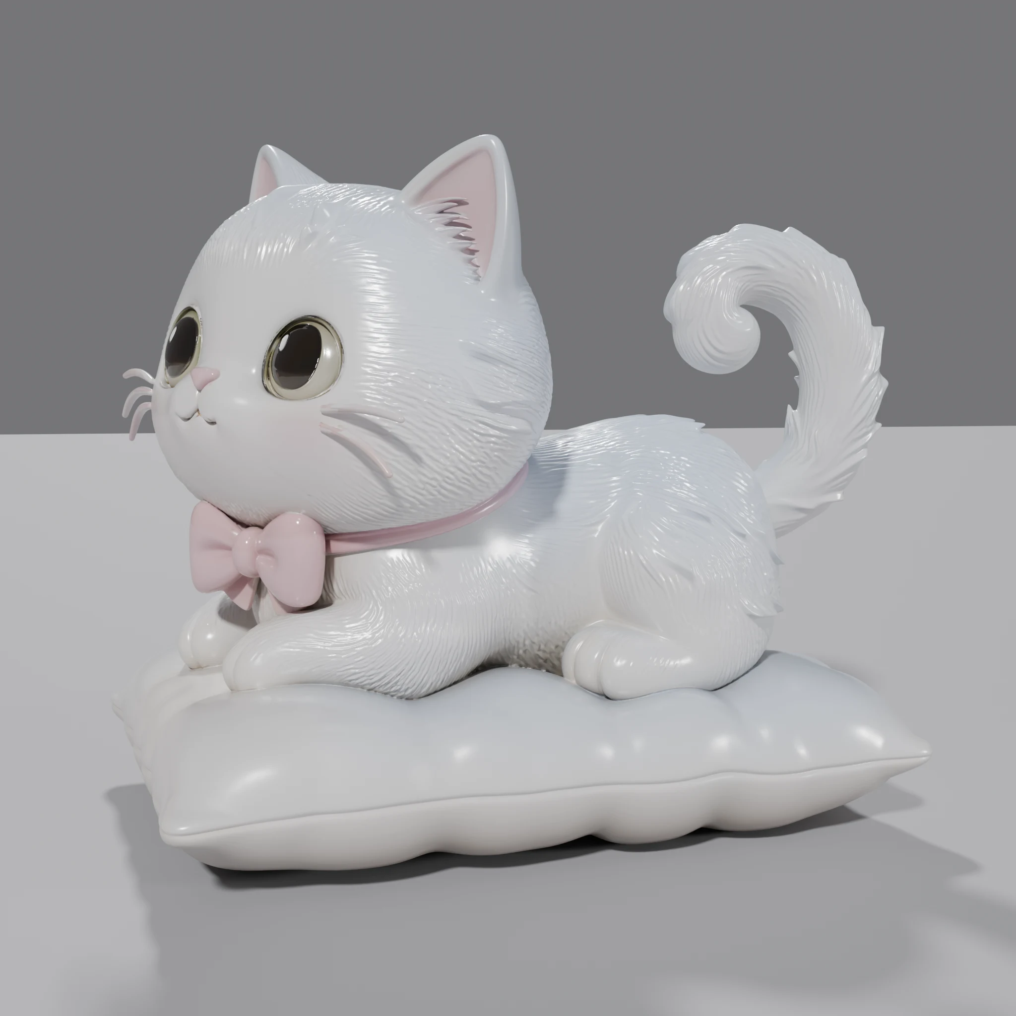 Resting Cat on Cushion
