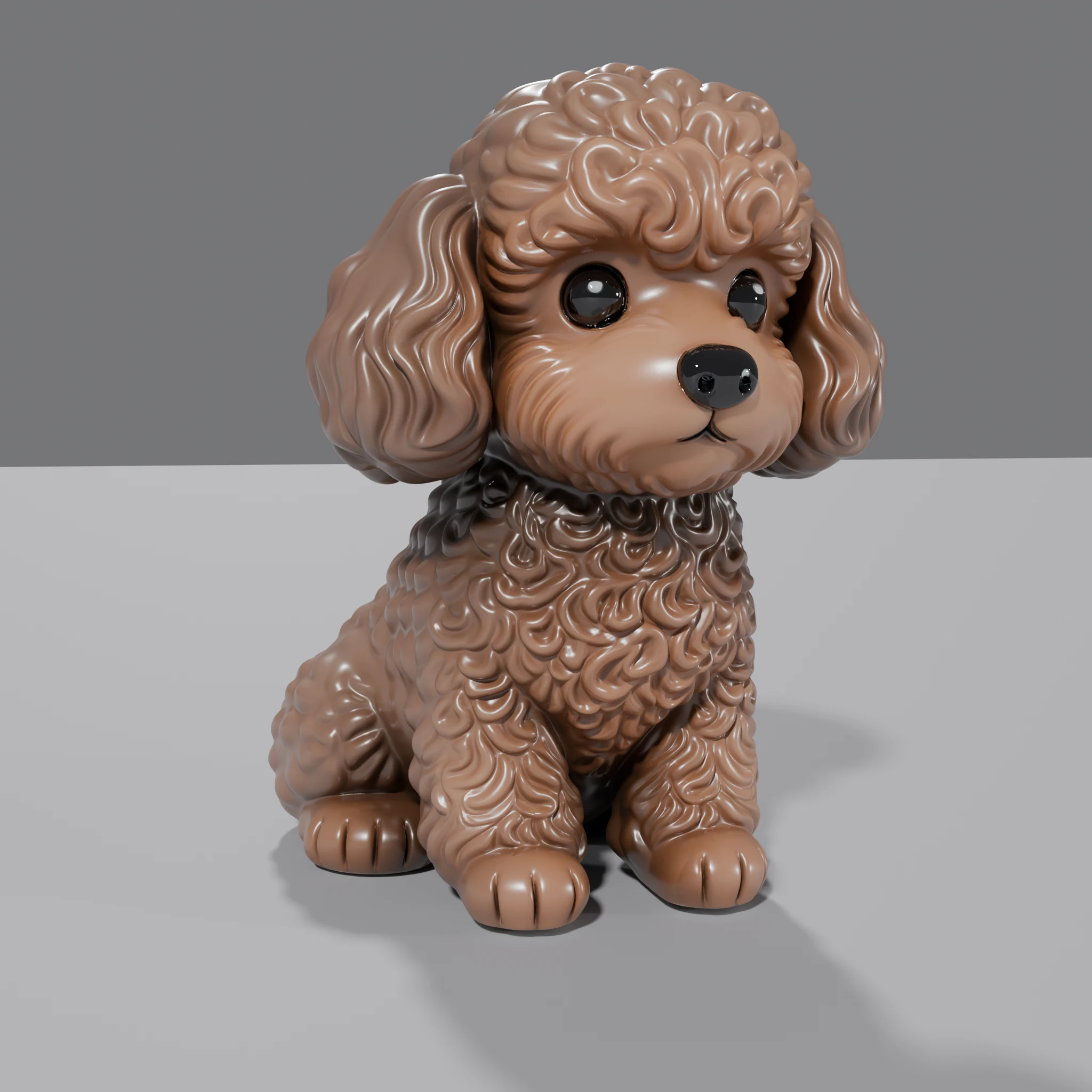 Sitting Poodle Figurine