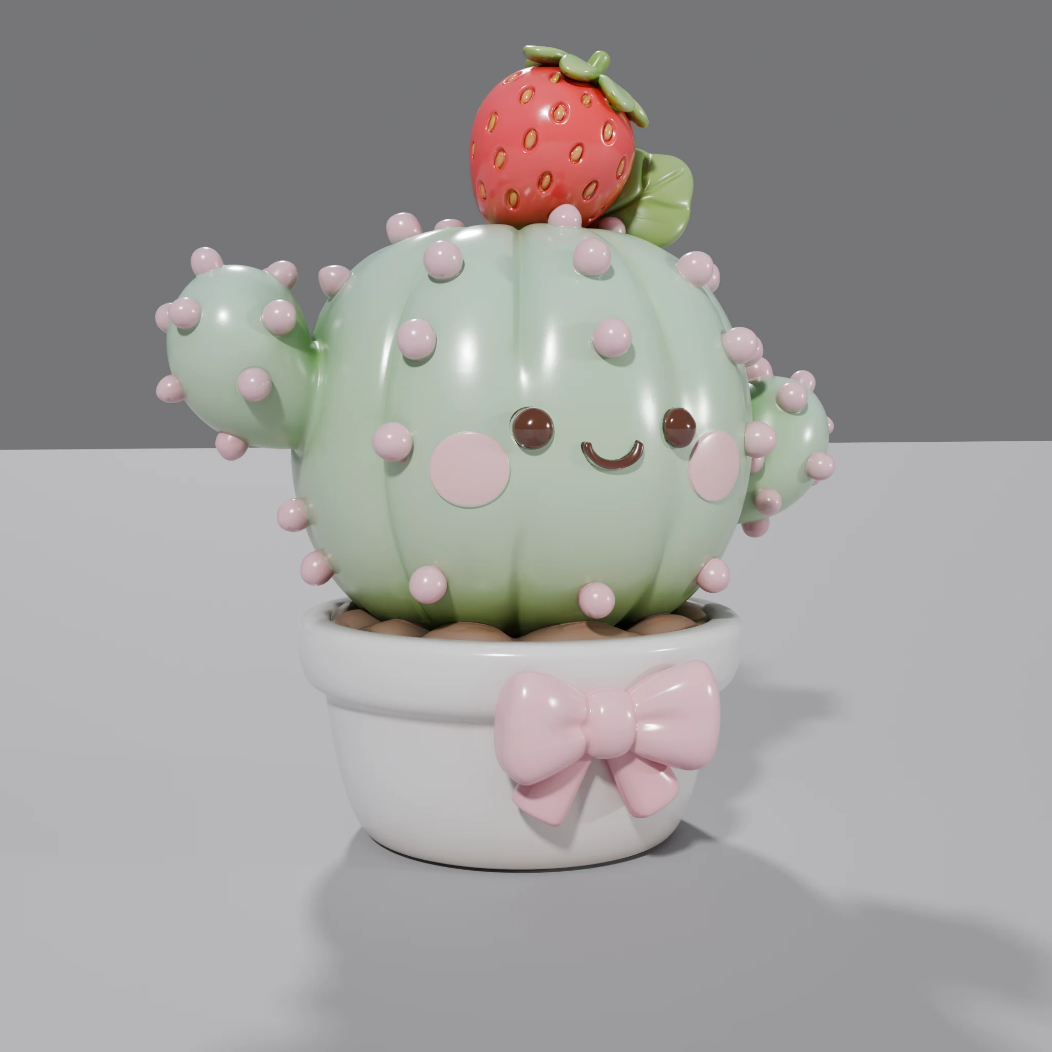 Strawberry Cactus Figurine